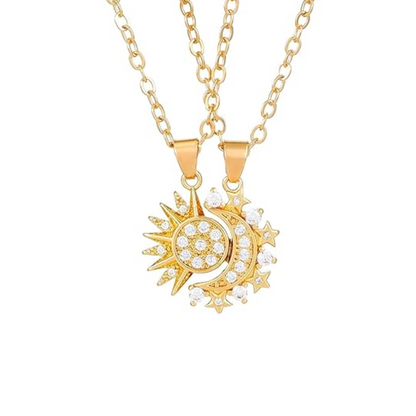 Collares de Sol y Luna para Mejores Amigas o Parejas