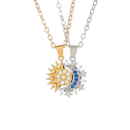 Collares de Sol y Luna para Mejores Amigas o Parejas